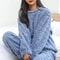 Cozy Women Pajama Set Soft Coral Velvet Jacquard Winter Loungewear Warm Outerwear For Christmas Ba 2