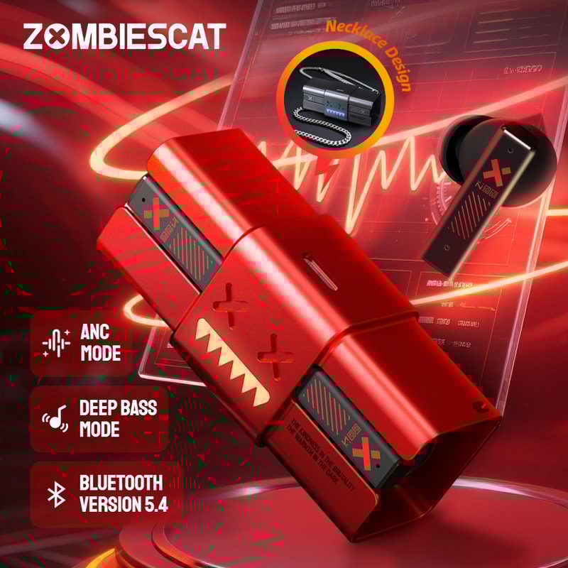 Zombie Cat ANC Bluetooth Earphones Deep Bass Active Noise Reduction Sport Bluetooth Earbuds With Ne 1
