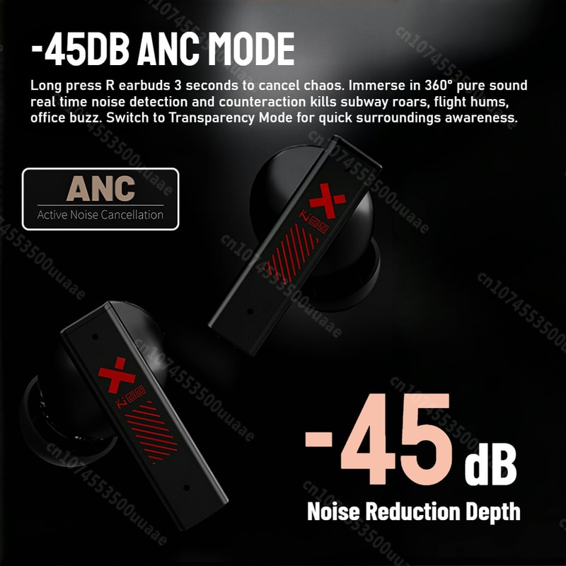 Zombie Cat ANC Bluetooth Earphones Deep Bass Active Noise Reduction Sport Bluetooth Earbuds With Ne 2