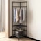 Multifunction Corner Coat Hat Rack Metal Clothing Storage Shelf Removable Detachable Floor Standing 1
