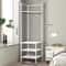 Multifunction Corner Coat Hat Rack Metal Clothing Storage Shelf Removable Detachable Floor Standing 4