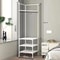 Multifunction Corner Coat Hat Rack Metal Clothing Storage Shelf Removable Detachable Floor Standing 4
