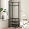 Multifunction Corner Coat Hat Rack Metal Clothing Storage Shelf Removable Detachable Floor Standing 5