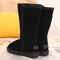 Girls Winter Snow Boots Waterproof Warm Genuine Leather Fur Knee High Australia Velvet Winter Boots 5