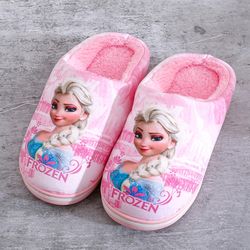Cute Disney Frozen Cotton Slippers For Girls NonSlip Soft Bottom Sports Shoes Princess Gift Idea 2
