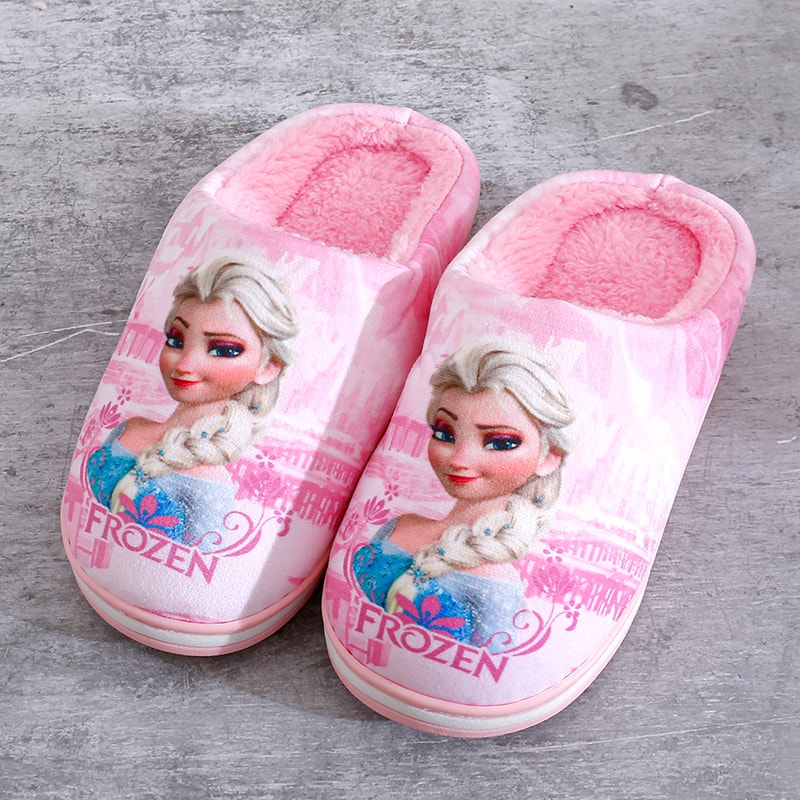 Cute Disney Frozen Cotton Slippers For Girls NonSlip Soft Bottom Sports Shoes Princess Gift Idea 2