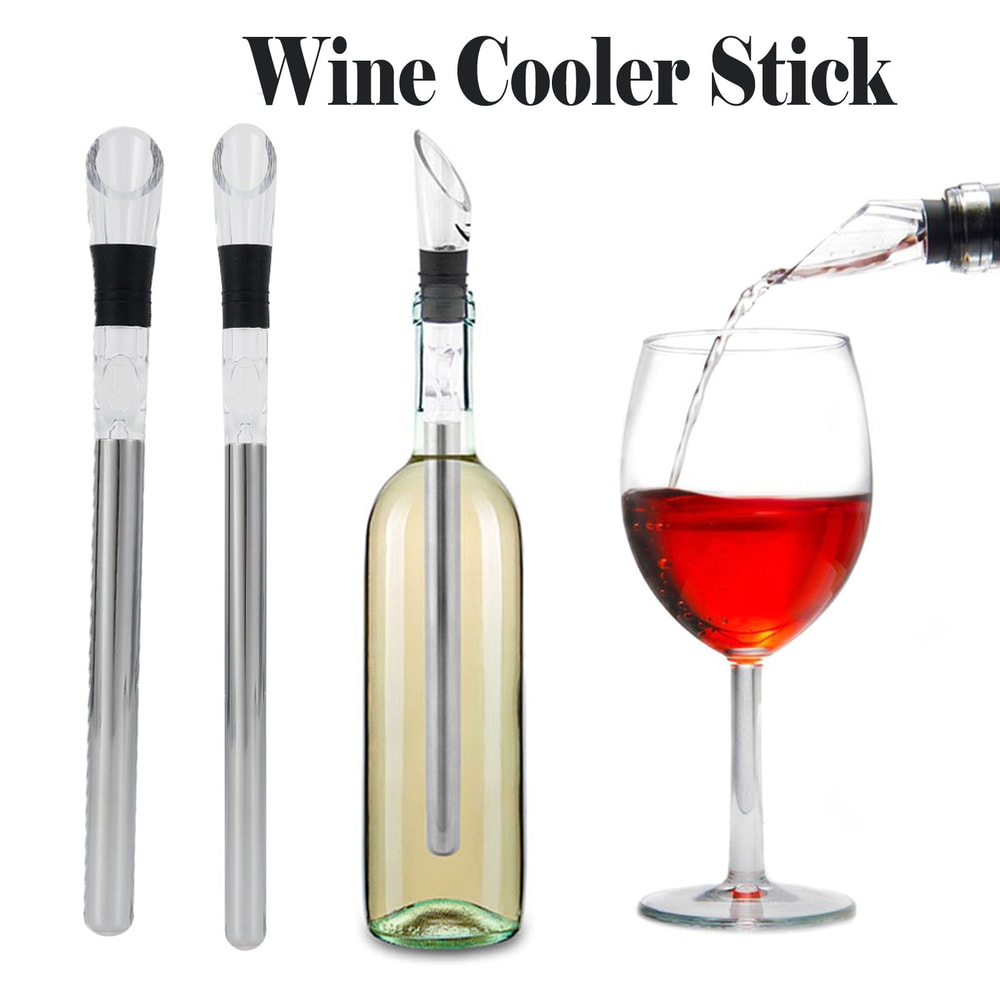 Stainless Steel Wine Bottle Cooling Cooler Ice Chill Rod Aerator Pourer Stopper Frozen Stick For Be 2