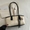 Trend Leather Work Shoulder Bag Simple Large Capacity Crossbody Bag Solid Color Commuting Bag For W 5