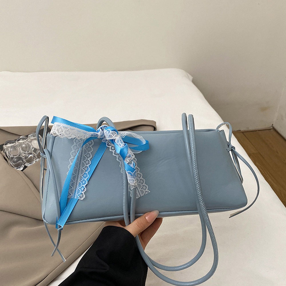 Trend Leather Work Shoulder Bag Simple Large Capacity Crossbody Bag Solid Color Commuting Bag For W 7