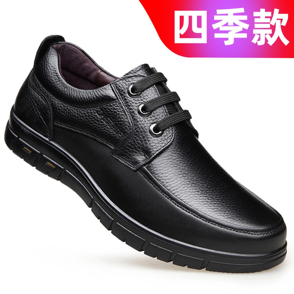 Genuine Leather Casual Shoes For Men Soft Sole Laceup Loafers Lightweight Luxury Brand Shoes For Ol 3
