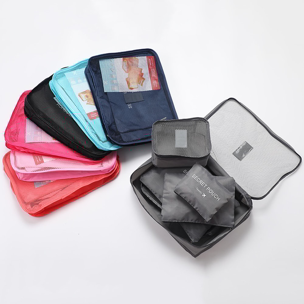 Portable Luggage Organizer Travel Clothes Storage Bags Set Packing Cubes For Suitcase Shoe Pouch Fo 1