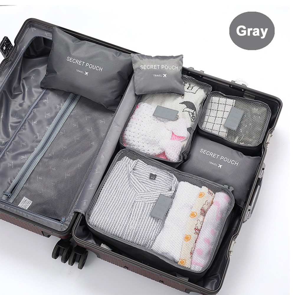 Portable Luggage Organizer Travel Clothes Storage Bags Set Packing Cubes For Suitcase Shoe Pouch Fo 3