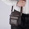 High Quality Zipper Pocket Mens Genuine Leather Crossbody Bag Retro Business Messenger Bag For Men 0
