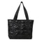 Quilted Solid Fashion Ladies Tote Handbags Large Capacity Cotton Padded Shopping Bag Rhombus Portab 5