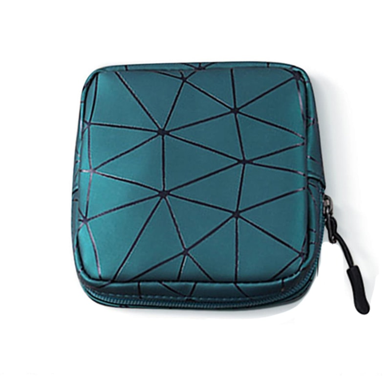 Waterproof Leather Period Bag With Zipper For Women And Teen Girls Sanitary Napkin Storage Bag Smal 4