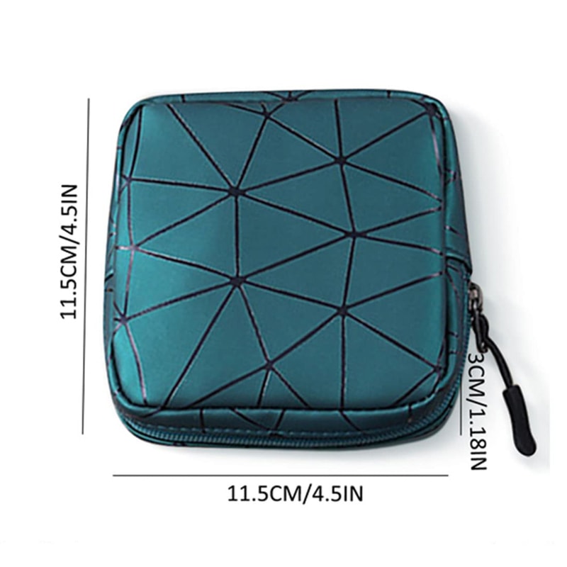 Waterproof Leather Period Bag With Zipper For Women And Teen Girls Sanitary Napkin Storage Bag Smal 5