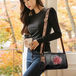 soft leather shoulder crossbody handbag, casual women's messenger bag, new fashion print tote for ladies