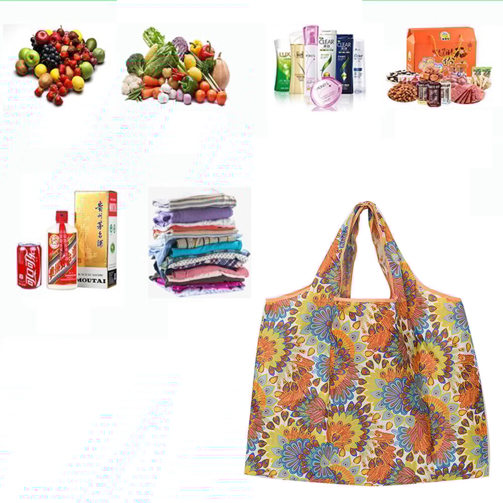 Fashion Reusable Grocery Bag Versatile Folding Shopping Bag Large Capacity Travel Tote Bag EcoFrien 5