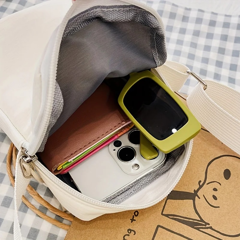 Women's Portable Mobile Phone Bag, New Fashion Simple Casual Shoulder Messenger Bag, Vertical Coin Key Bank Card