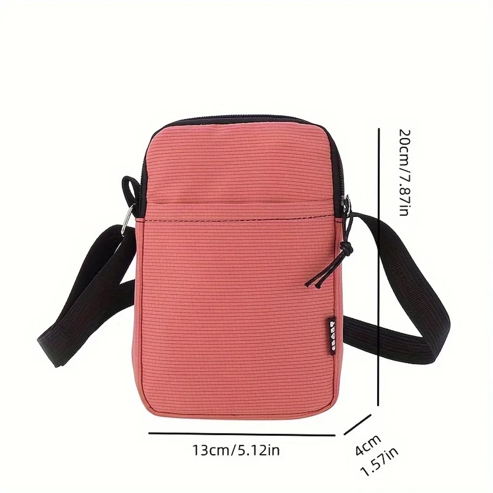 Women's Portable Mobile Phone Bag, New Fashion Simple Casual Shoulder Messenger Bag, Vertical Coin Key Bank Card