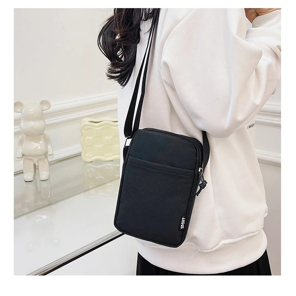 Women's Portable Mobile Phone Bag, New Fashion Simple Casual Shoulder Messenger Bag, Vertical Coin Key Bank Card