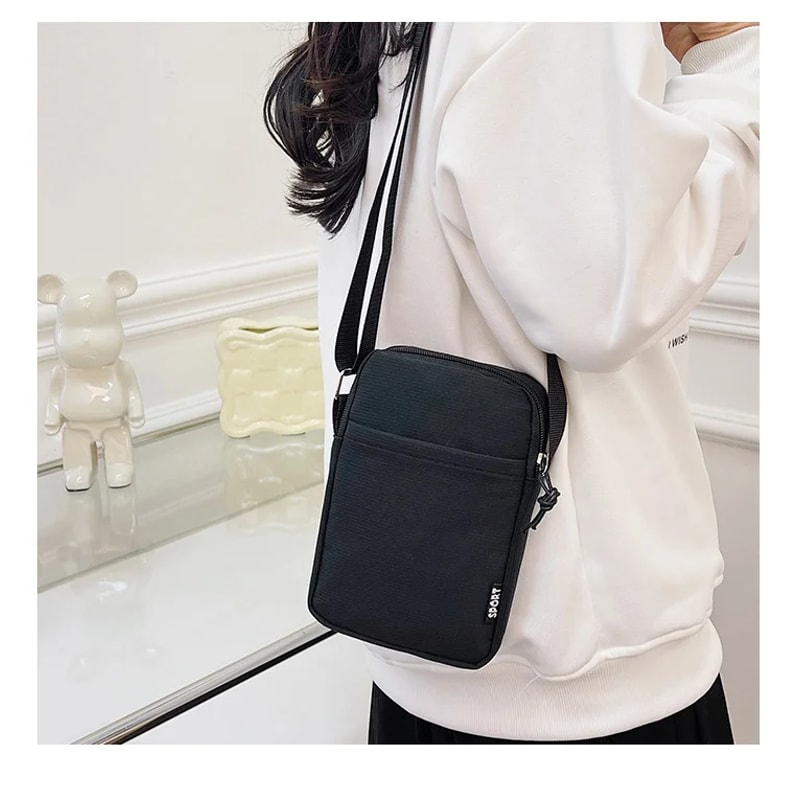 Women's Portable Mobile Phone Bag, New Fashion Simple Casual Shoulder Messenger Bag, Vertical Coin Key Bank Card