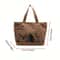 Durable Women's Canvas Tote Bag, Spacious Shoulder Bag with Zipper, Fashionable Classic Design for Work