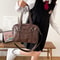 Women Japanese Style J Bag Leather Crossbody Shoulder Bag High School Student Uniform Simple Handba 2