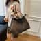 Vintage Canvas Shoulder Bag Leopard Pattern Tote Bag Fashion Big Capacity Handbag For School Work S 5