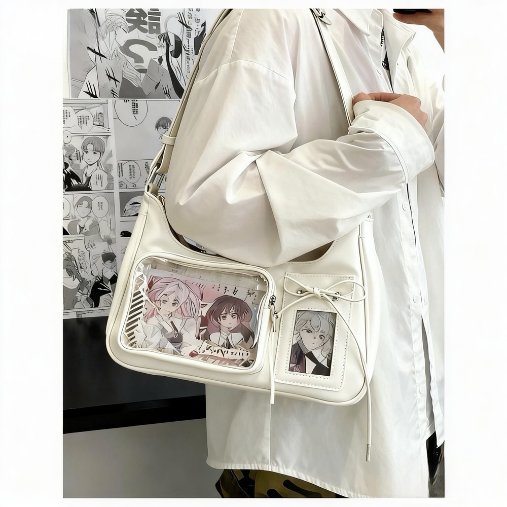 Korean Shoulder Bag Women Transparent Ita Bag School Crossbody Bag Female Japanese Designer Preppy 1