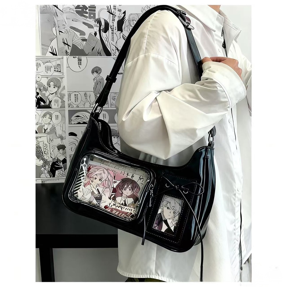 Korean Shoulder Bag Women Transparent Ita Bag School Crossbody Bag Female Japanese Designer Preppy 2
