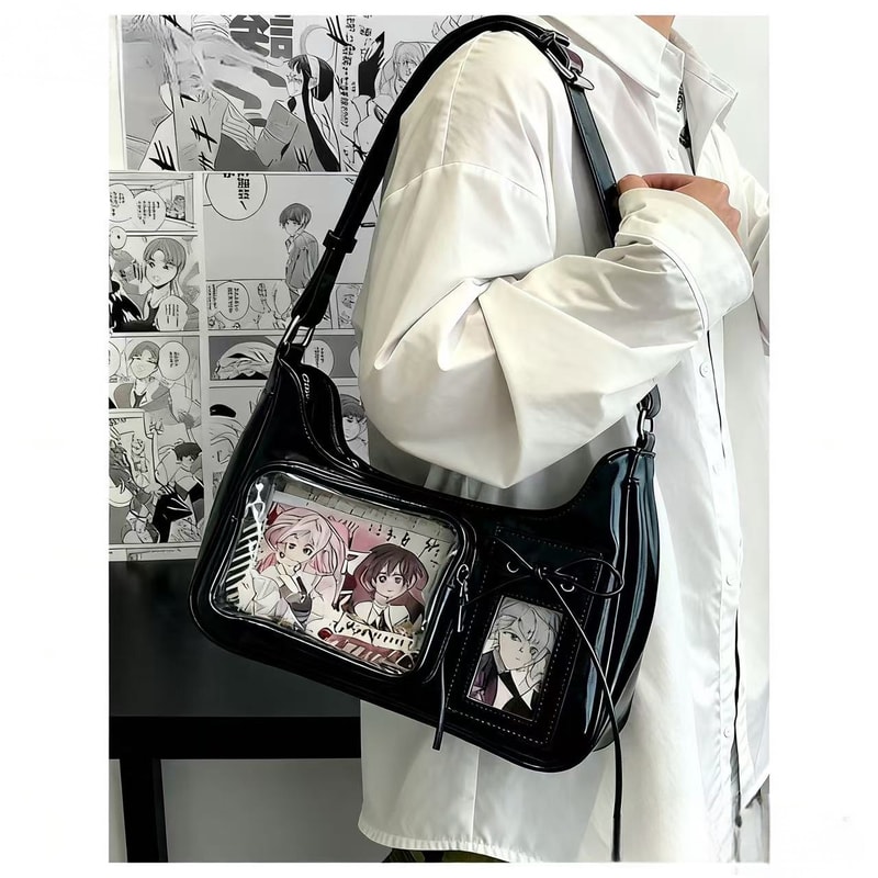 Korean Shoulder Bag Women Transparent Ita Bag School Crossbody Bag Female Japanese Designer Preppy 2