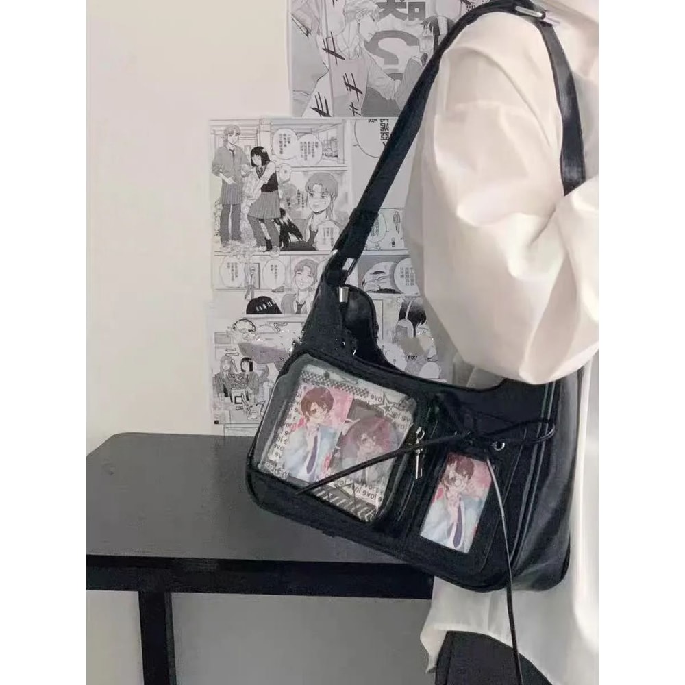 Korean Shoulder Bag Women Transparent Ita Bag School Crossbody Bag Female Japanese Designer Preppy 6