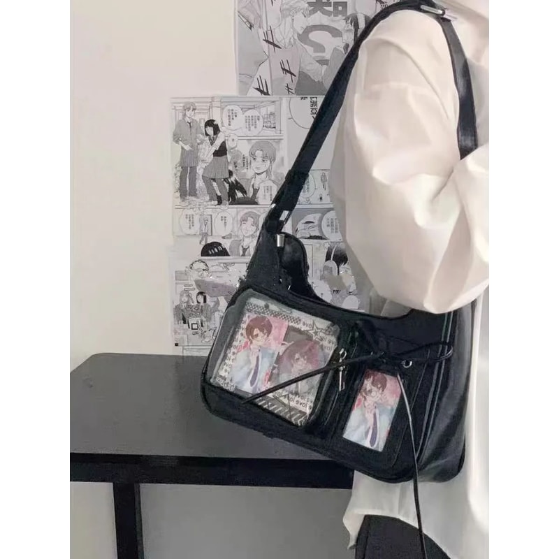 Korean Shoulder Bag Women Transparent Ita Bag School Crossbody Bag Female Japanese Designer Preppy 6