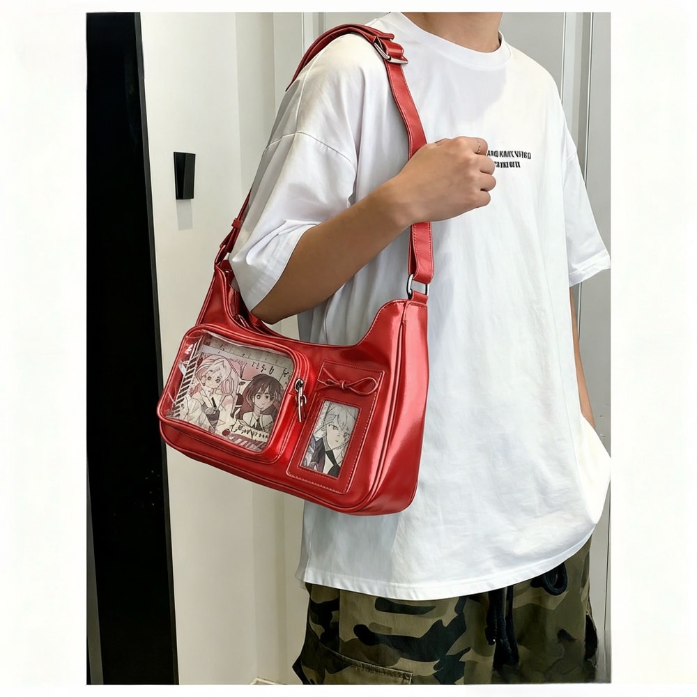 Korean Shoulder Bag Women Transparent Ita Bag School Crossbody Bag Female Japanese Designer Preppy 4