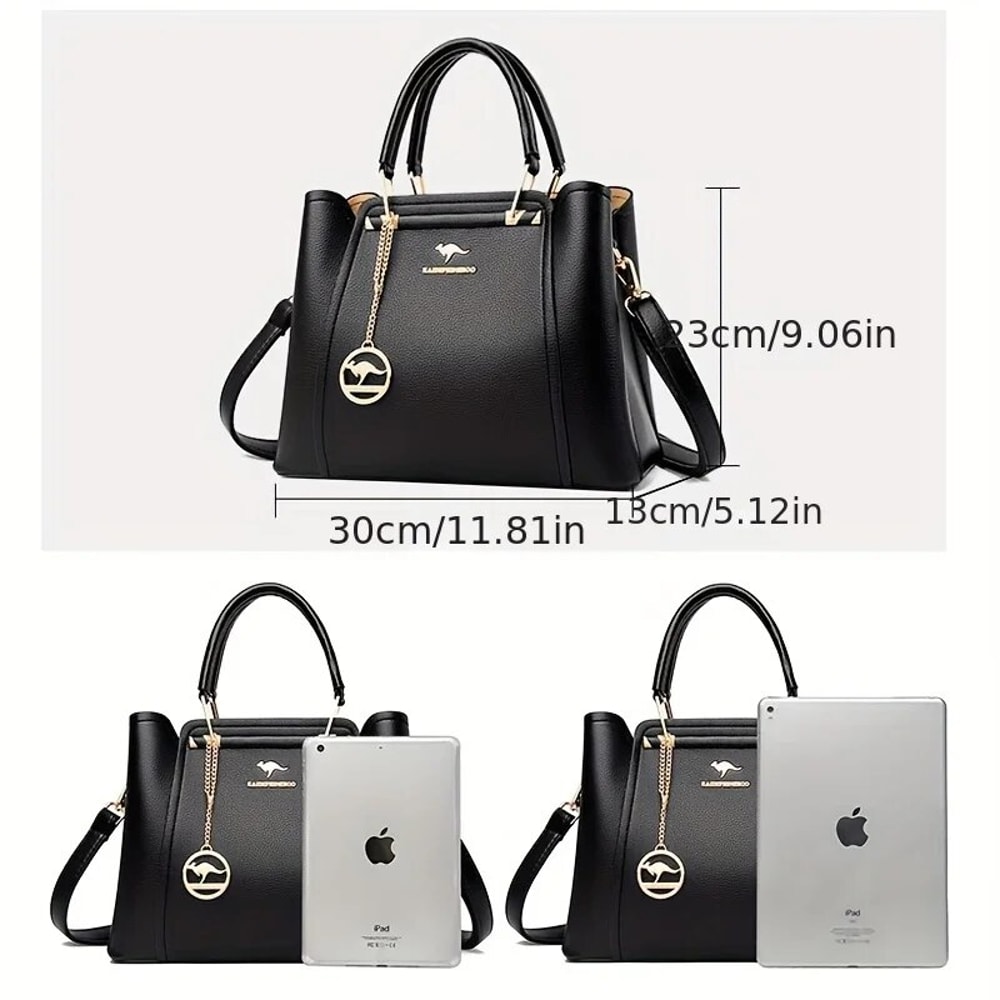 Fashion Women Soft PU Leather Handbag Large Capacity Designer Shoulder Bag Crossbody Messenger Tote 1