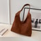 Autumn And Winter Vintage Womens Bag Retro Suede Shoulder Bag Large Capacity Solid Color Casual Com 3
