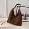 Autumn And Winter Vintage Womens Bag Retro Suede Shoulder Bag Large Capacity Solid Color Casual Com 7