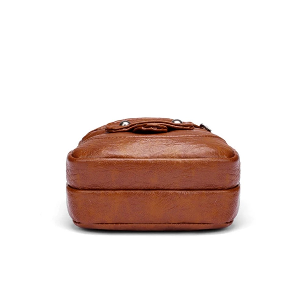 Vintage Crossbody Bag MultiFunctional Soft PU Leather Small Shoulder Bag For Women Cash Purse Cell 3