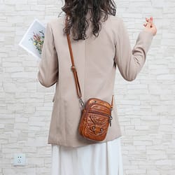 vintage crossbody bag, multi-functional soft pu leather small shoulder bag for women, cash purse, cell phone handbag