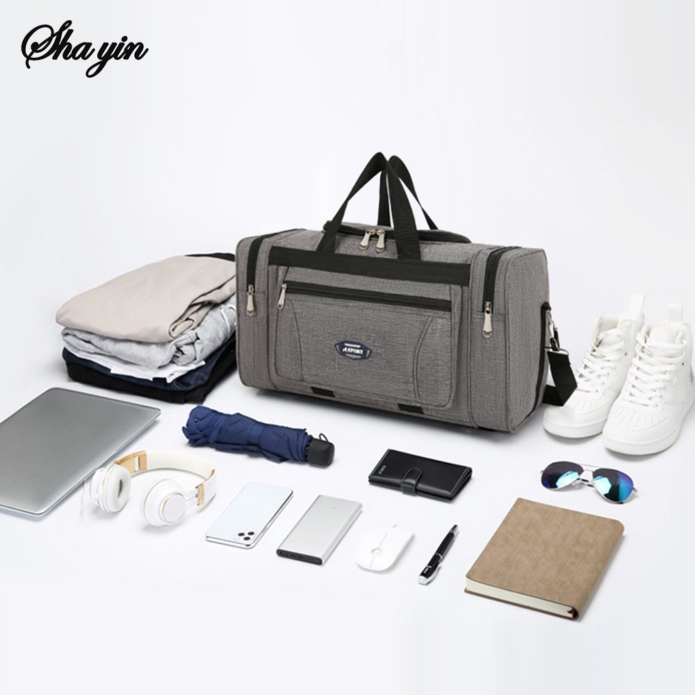 Business Large Capacity Weekend Travel Bag Waterproof Men Travel Bags Duffle Fitness Bag Hand Lugga 2