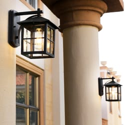 retro led wall lamp, outdoor vintage porch light fixtures, black bronze sconce for house and garden