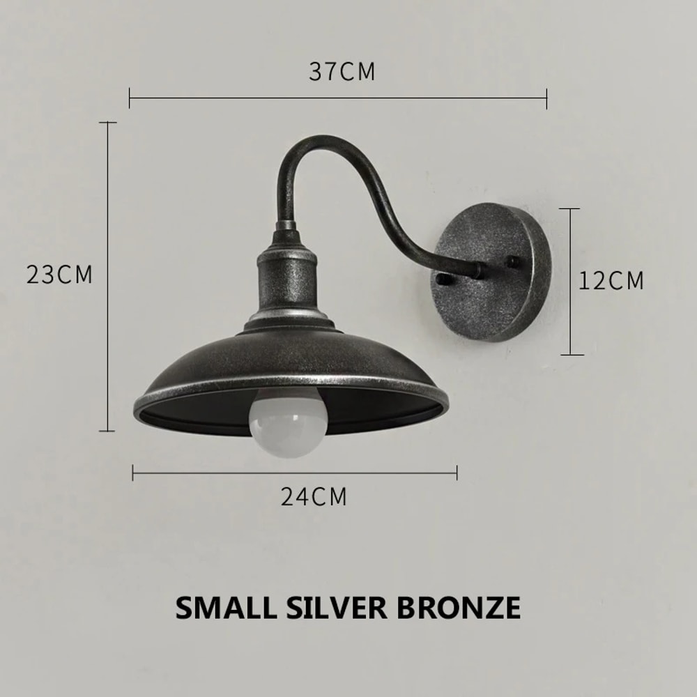 Outdoor Vintage Wall Lamp Retro Industrial Waterproof Fixture Rust Color Lighting For Courtyard Bal 6