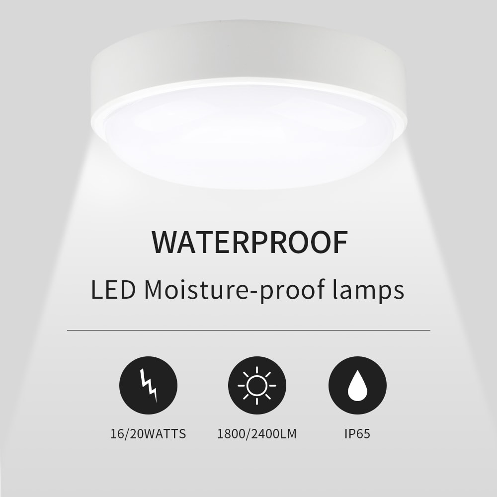 LED Moistureproof Wall Lamp Oval Bathroom Ceiling Sconce Surface Mounted Aisle And Porch Lighting I 2