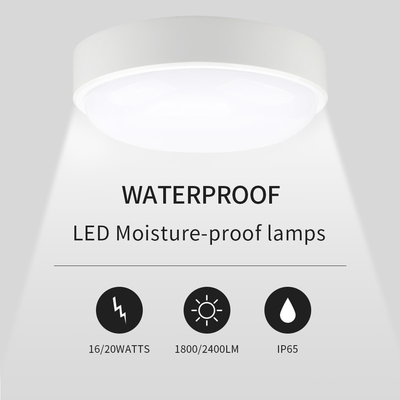 LED Moistureproof Wall Lamp Oval Bathroom Ceiling Sconce Surface Mounted Aisle And Porch Lighting I 2