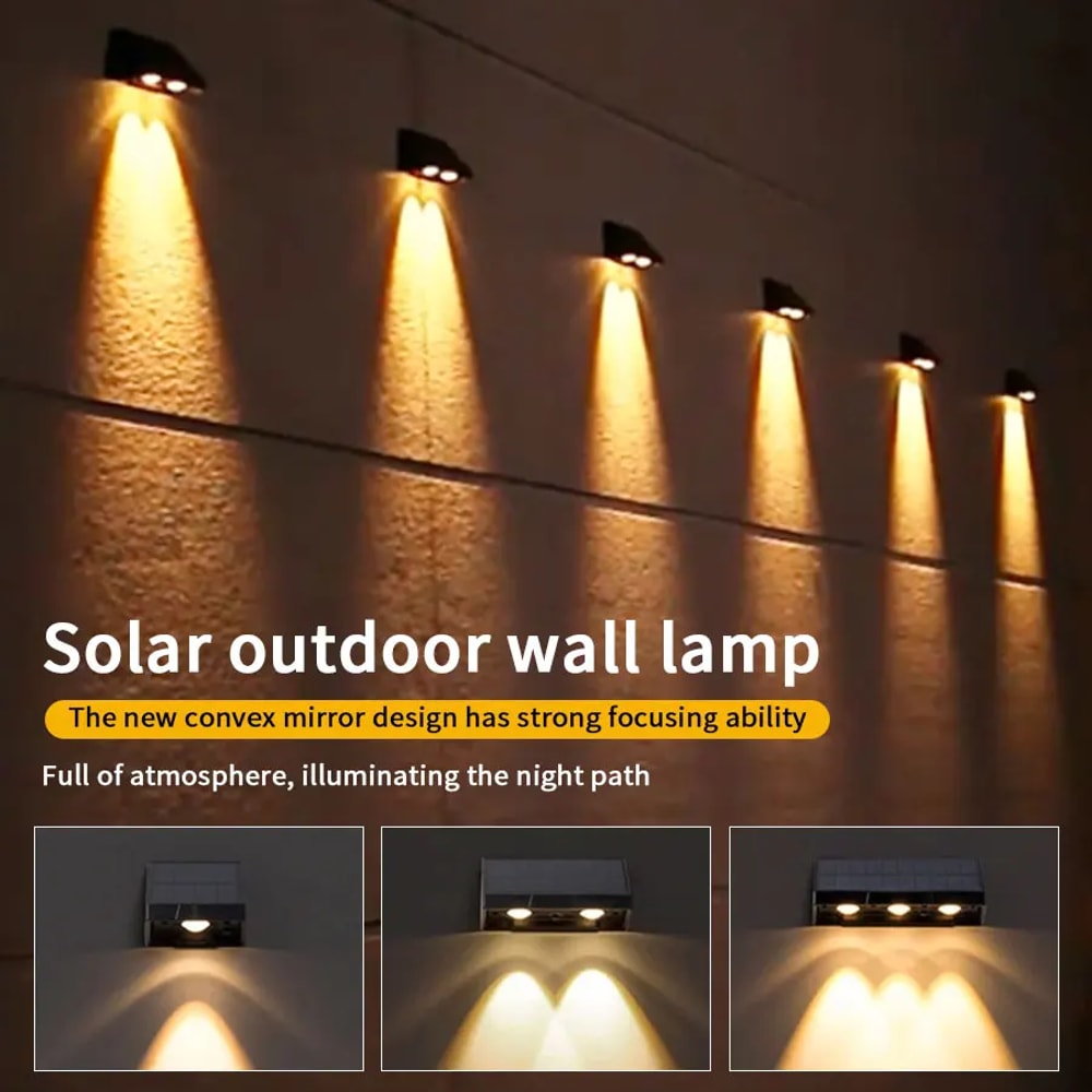 Outdoor Solar Wall Light LED Lamp Bulb Waterproof IP54 Automatic Night Illumination For Garden Yard 1