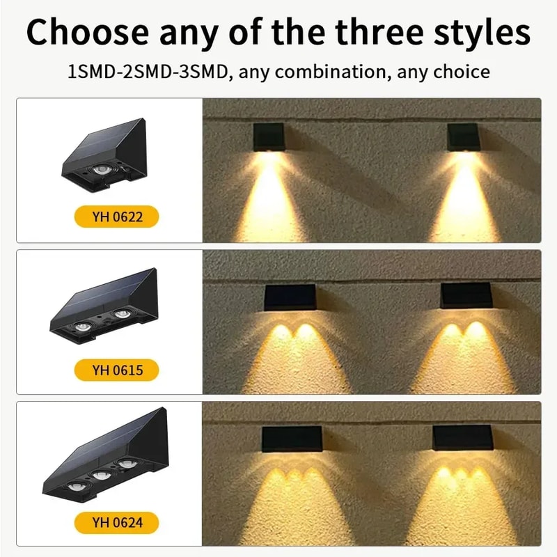 Outdoor Solar Wall Light LED Lamp Bulb Waterproof IP54 Automatic Night Illumination For Garden Yard 3