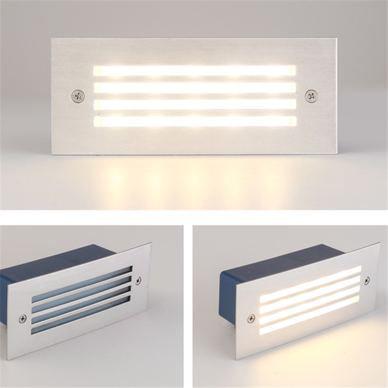 Waterproof Recessed LED Stair Light Aluminium Wall Lamp Garden Path Buried Yard Lighting Floor Lamp 2