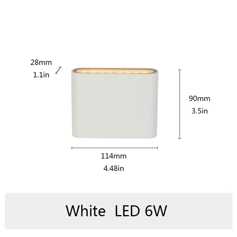 PIR Sensor LED Outdoor Waterproof Wall Lamp Aluminum Wall Light For Indoor Bedroom Living Room Mode 6