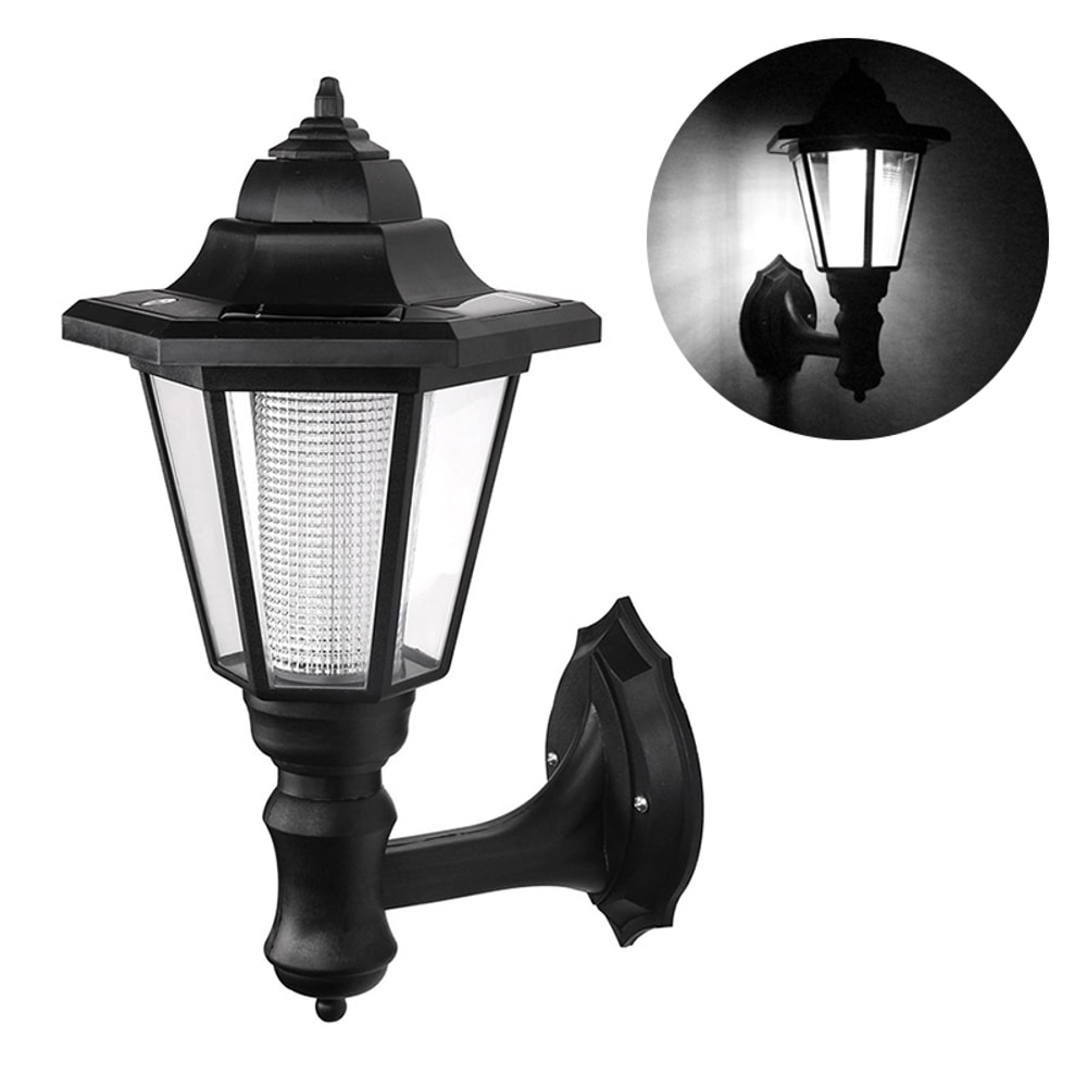 Outdoor LED Landscape Lighting Retro Solar Wall Lights Waterproof Hexagonal Lamp Fence Light For Co 7